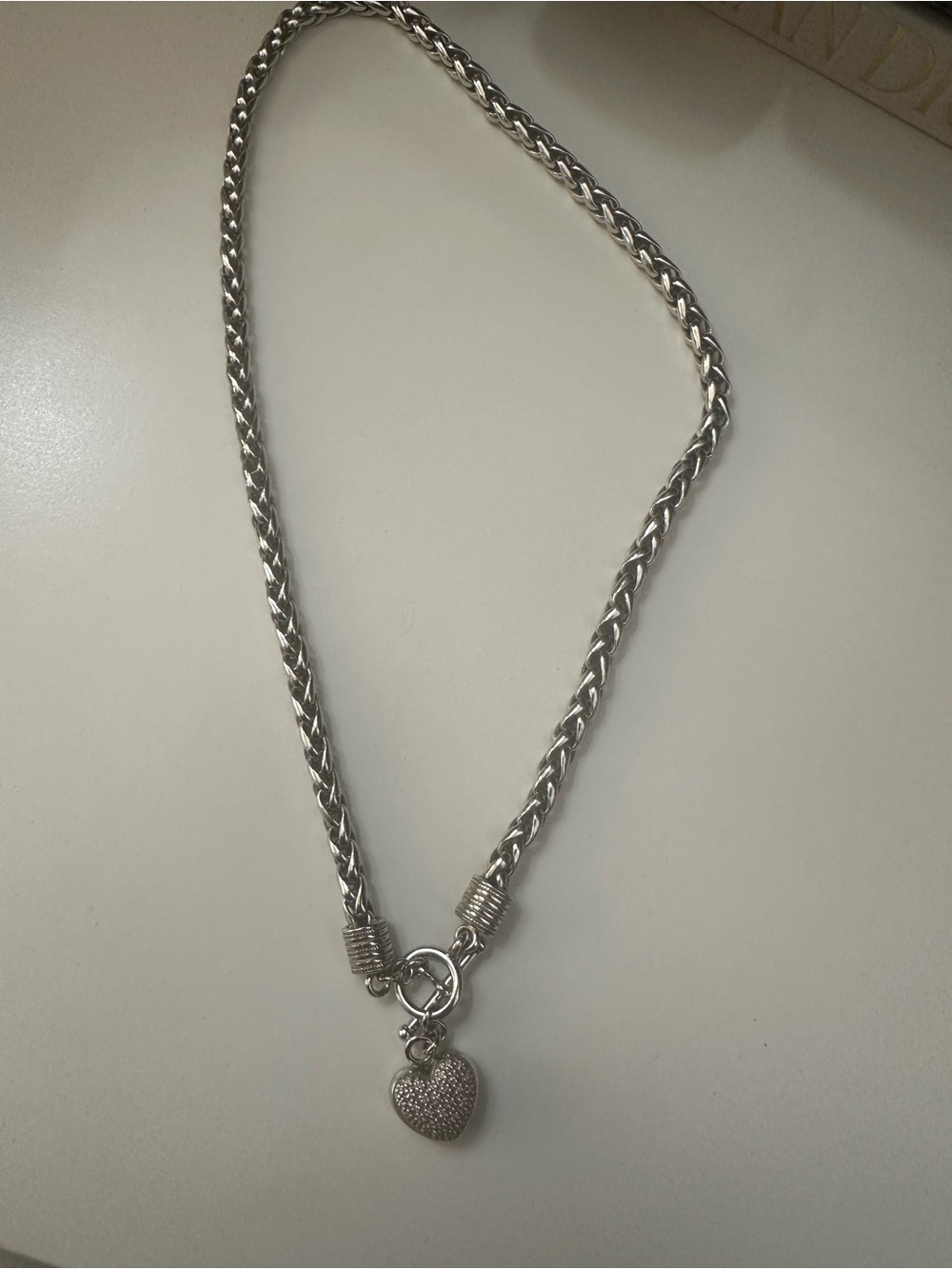 Kay Jewelers Silver Heart Charm Chain Necklace, Real Diamonds in the heart